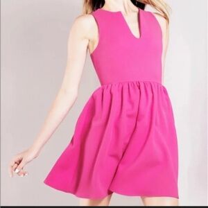 Everly By Anthropologie Fuchsia Skater Dress Bright Color